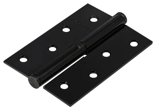 Петля разъемная карточная MSD 100X70X2.5 BL L стальная левая, врезная, цвет черный, сталь