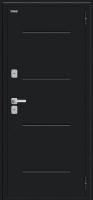 Металлическая дверь Лайн/BChrome Букле черное/Wenge Melinga