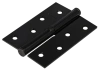 Петля разъемная карточная MSD 100X70X2.5 BL R  стальная правая, врезная, цвет черный, сталь