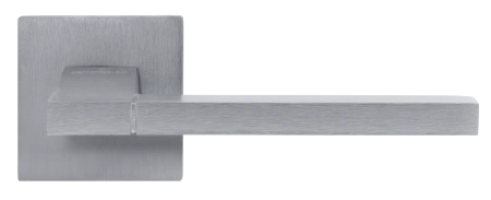 Ручка дверная YSTAD MH-47-S6 SSC раздельная на квадратной розетке 6 мм, цвет суперматовый хром, ЦАМ Light