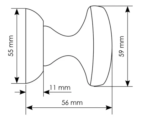 Ручка дверная круглая FOSTER MHR-1 SC на розетке, цвет матовый хром