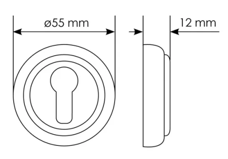 Накладка на ключевой цилиндр MH-KH-CLASSIC PG круглая, цвет золото