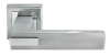 Ручка дверная JURA MH-43 SC/CP-S раздельная на квадратном основании, цвет мат.хром/хром, ЦАМ Light