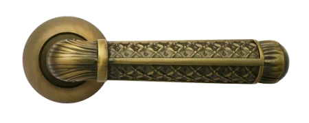 Ручка дверная HERMITAGE III MH-32 COF на круглой розетке, цвет кофе, ЦАМ