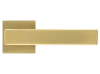 Ручка дверная LOT MH-56-S6 MSG раздельная на квадратной розетке 6 мм, цвет мат.сатин. золото, ЦАМ Light