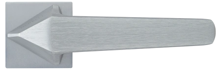 Ручка дверная SOUK MH-55-S6 SSC раздельная на квадратной розетке 6 мм, цвет суперматовый хром, ЦАМ Light