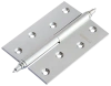 Петля карточная латунная разъемная MB 100X70X3 SC L C с коронкой левая, врезная, цвет матовый хром
