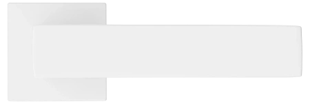 Ручка дверная MIRA  MH-54-S6 W раздельная на квадратной розетке, цвет белый, ЦАМ Light