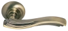 Ручка дверная МИРАЖ MH-14 MAB раздельная на круглой розетке цвет античная бронза, ЦАМ