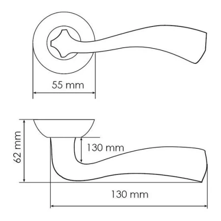 Ручка дверная СОН MH-15 MAB на круглой розетке цвет античная бронза, ЦАМ