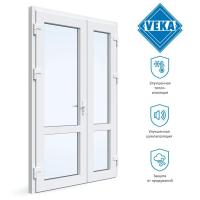 Штульповая входная дверь пвх VEKA WHS 60 ( 1400ш х 2100в ) однокамерная dveri2028