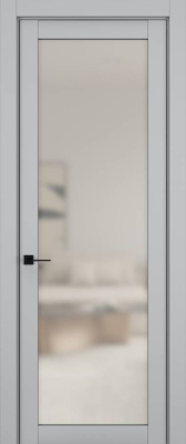 Дверь Шеллак серый 2 NC ст.матовое 2200*700 (196) Krona