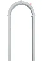 Межкомнатная арка Романская, цвет платина