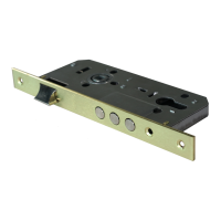 Замок под цилиндр  L152-45.3 SB (мат. золото)