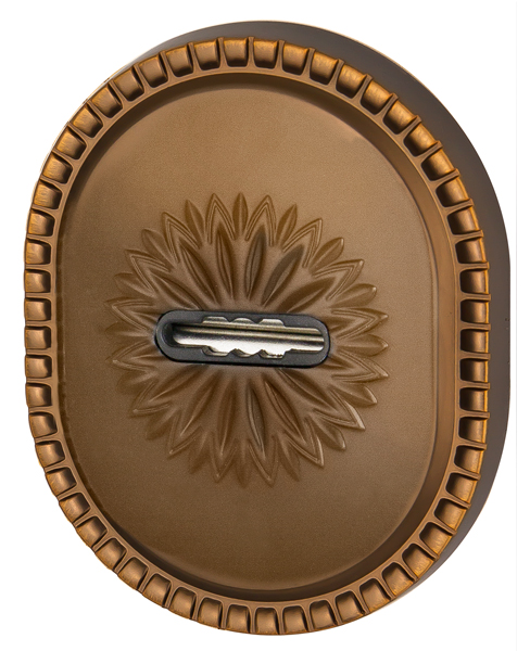 Накладка Armadillo (Армадилло) на сувальдный замок ESC.S-auto.CL/OV (PS-DEC CL) BB-17 коричневая бронза