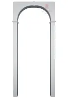 Межкомнатная арка Казанка, цвет платина