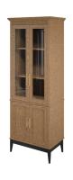 Витрина в гостиную двухдверная узкая 620/Дуб МЕДОВЫЙ
