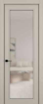 Геометрия 01V ( ПО Прозрачное ) Матовый Серый шелк Нестандарт