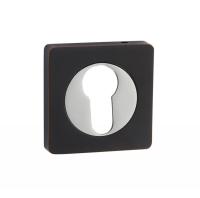 Накладки под цилиндр ET02BL/CP (черный/хром)