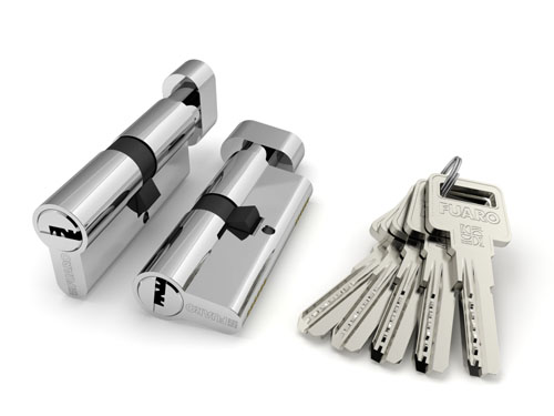 Цилиндровый Fuaro (Фуаро) механизм (R602/100) R6002Knob100(45+10+45) CP хром 5Key с вертушкой