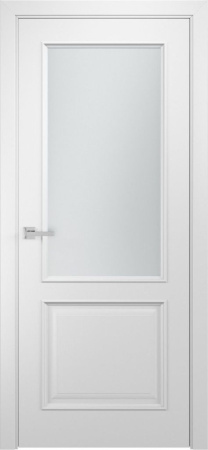 Модель Вита (стекло, 900x2000) Белая эмаль С матовым стеклом 900х2000
