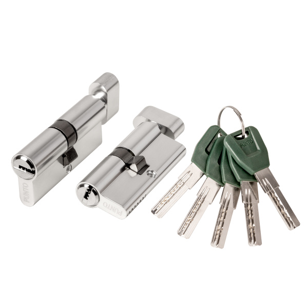 Цилиндровый Punto (Пунто) механизм (A202/100) A2002Knob100(40+10+50) с вертушкой SN никель