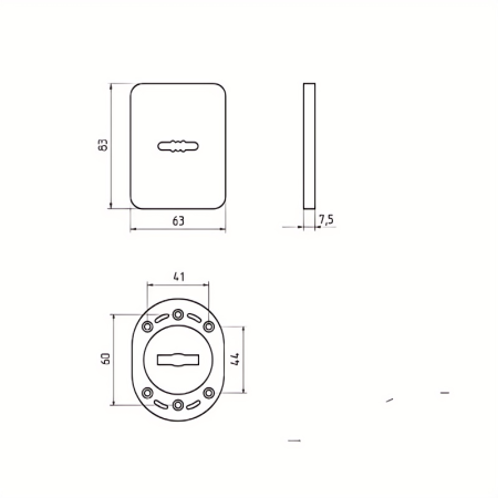 Накладка под сувальдный ключ GS1 BL (черный)