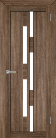 Дверь межкомнатная LIGHT 2198 экошпон шоко велюр остекленная 900x2000 Серый