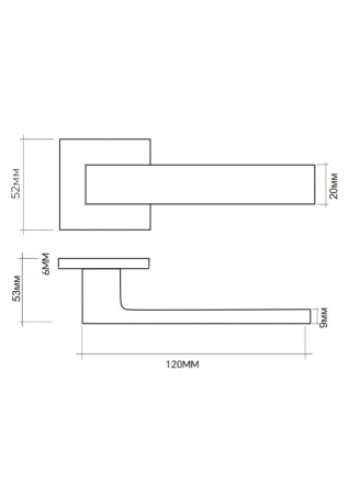 Ручки дверные алюминиевые V94D SL (матовый никель)