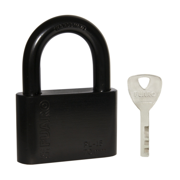 Замок Fuaro (Фуаро) навесной PL-WEATHER-1570 Black 4 fin key ( PL-15-70) диск. /блистер