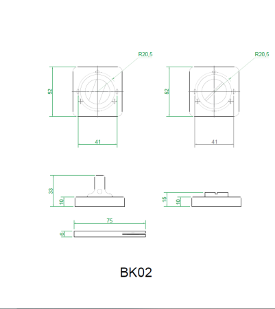 Накладки санузловые BK02D (мат. никель)
