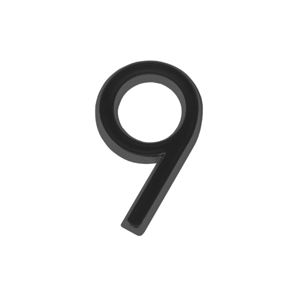 Цифра Fuaro (Фуаро) &quot 9&quot самоклеящаяся ABS (50х37) (FUARO) BL черный