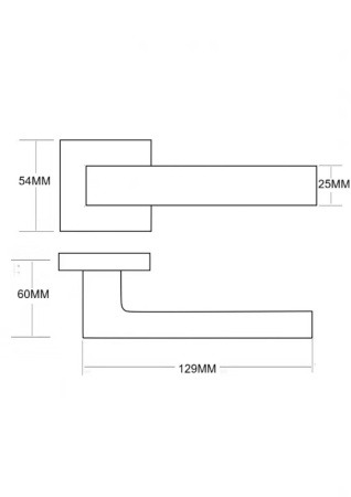 Ручки дверные V58BL-2 HL (черный)